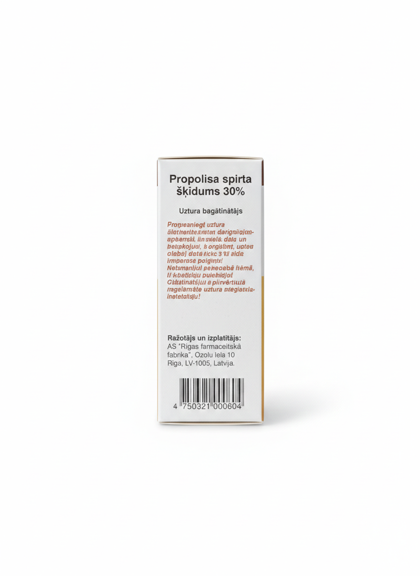 MAK Propolis Tincture 30% Alcohol Solution 25ml natural supplement package