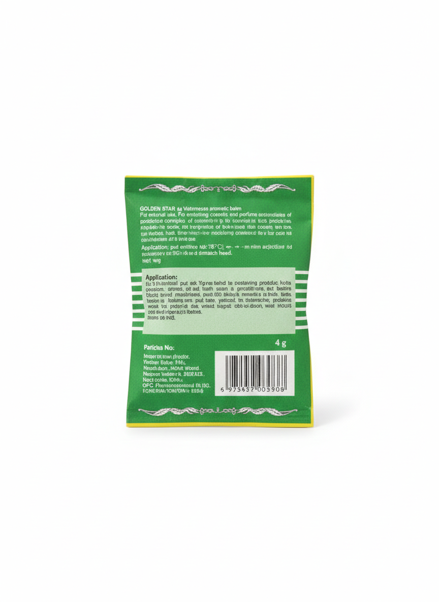 MAK Golden Star Balm Herbal Balm 4g traditional aromatic external use package