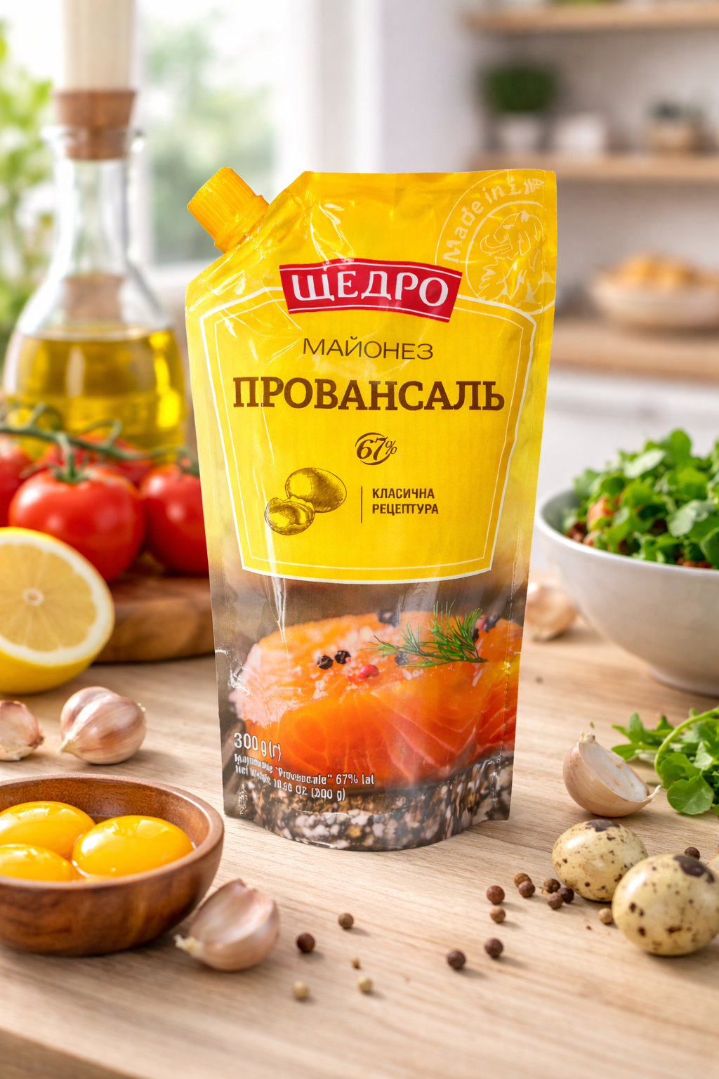 Shchedro Provencal Mayonnaise 67% 300g – Ukrainian Classic Mayo