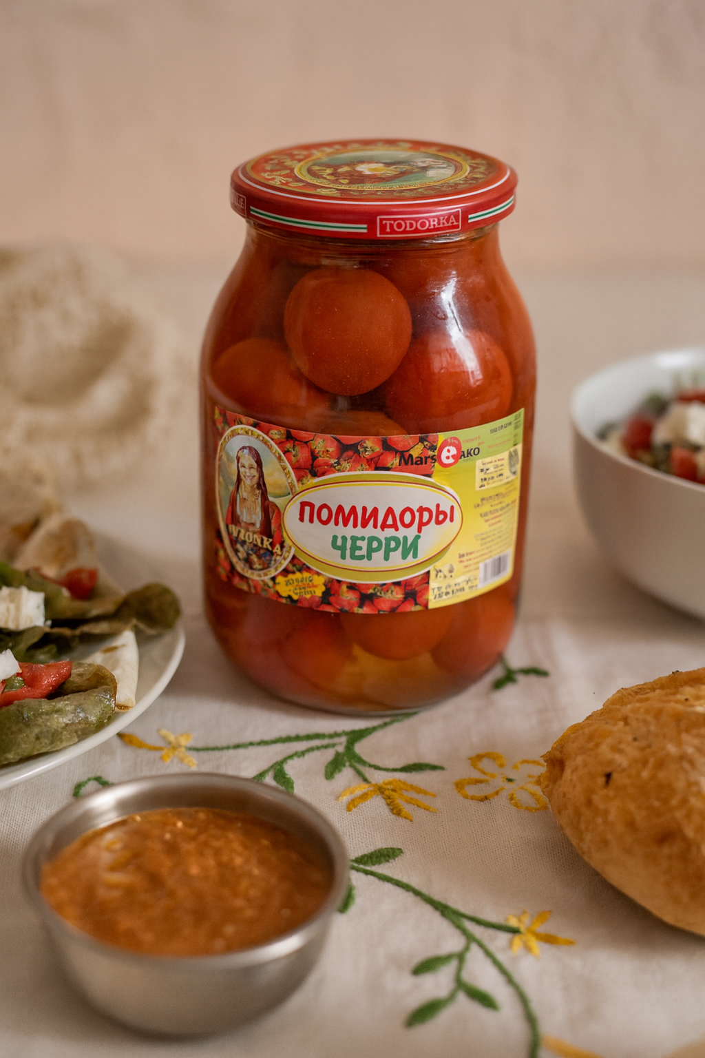 Todorka Pickled Cherry Tomatoes (Помидоры Черри) – 1L
