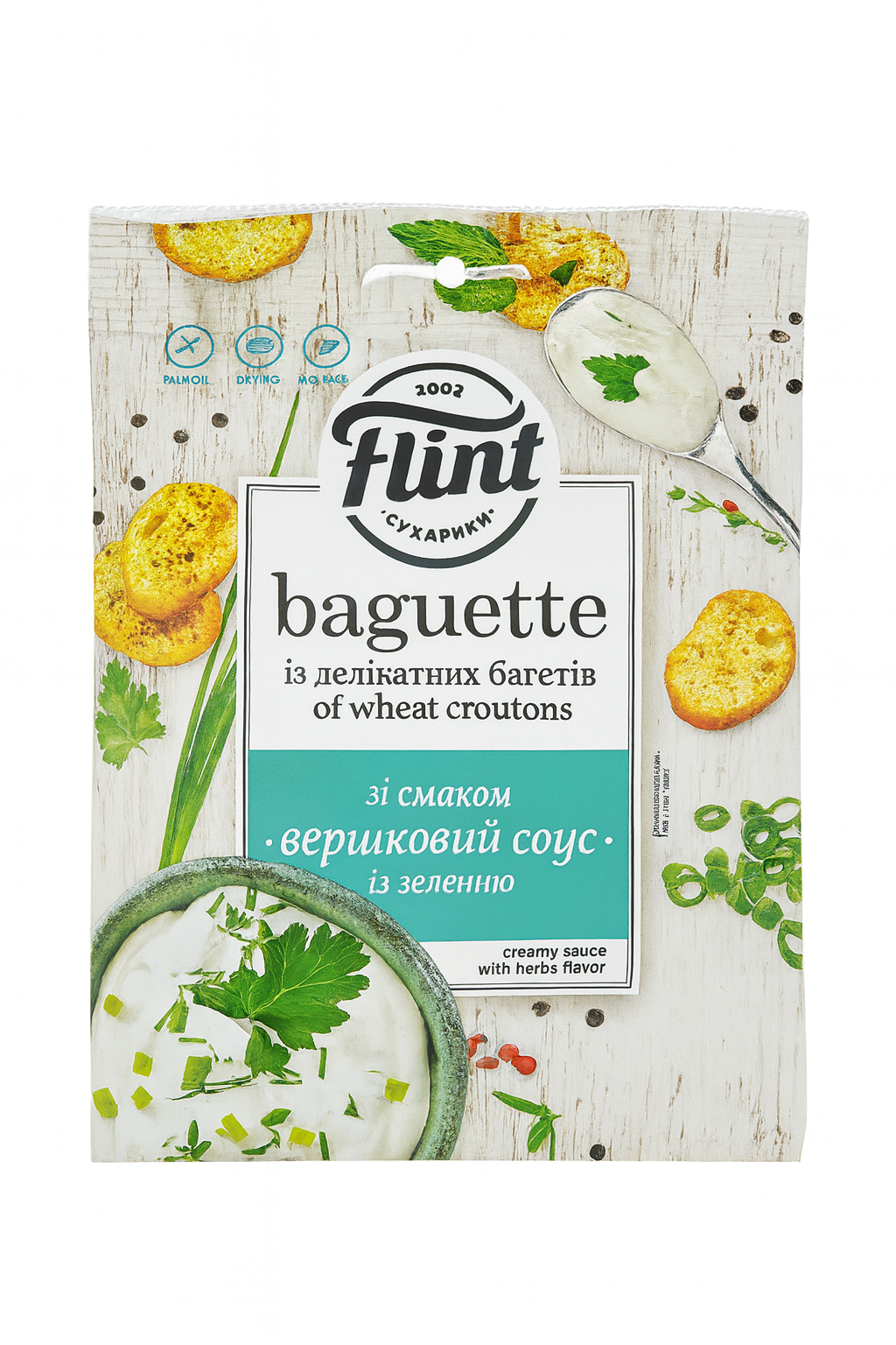 Flint Baguette Croutons ā Creamy Sauce with Herbs Flavor (80g)