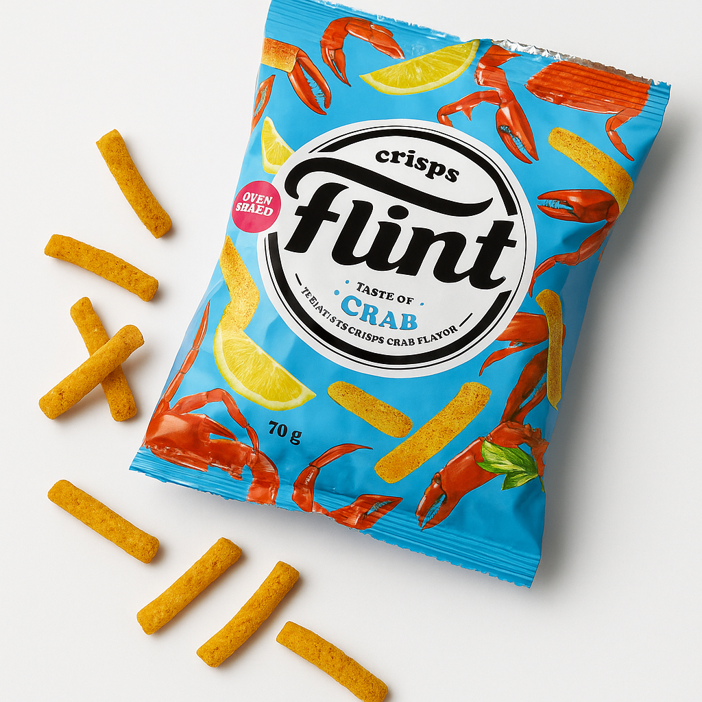 Flint Crisps ā Crab Flavor (70g)