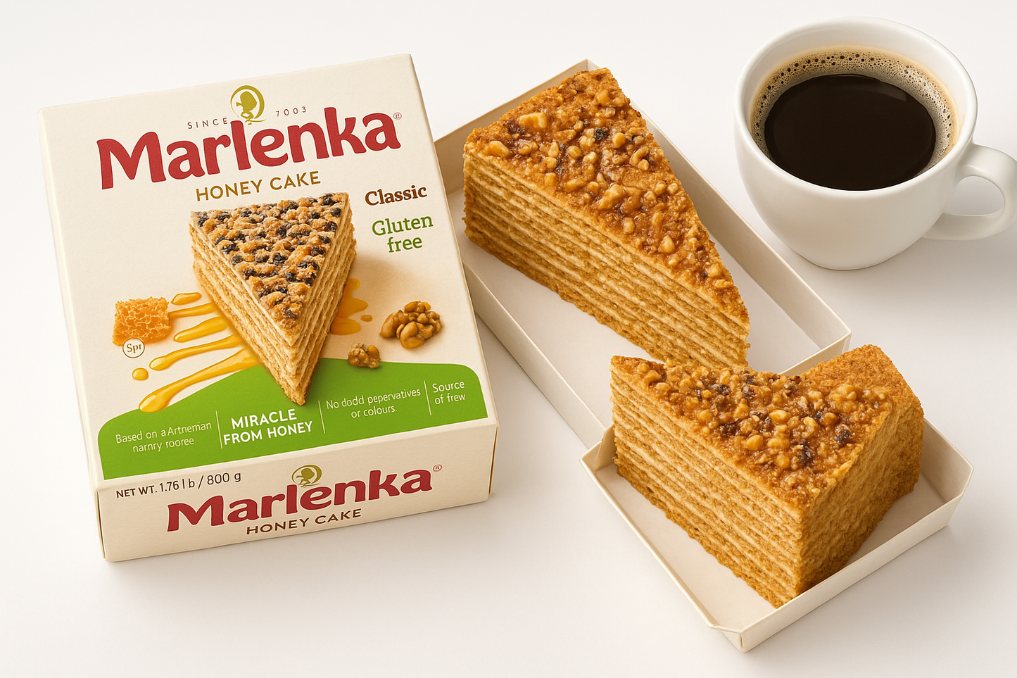 Marlenka Honey Cake – Classic Gluten Free (800g)