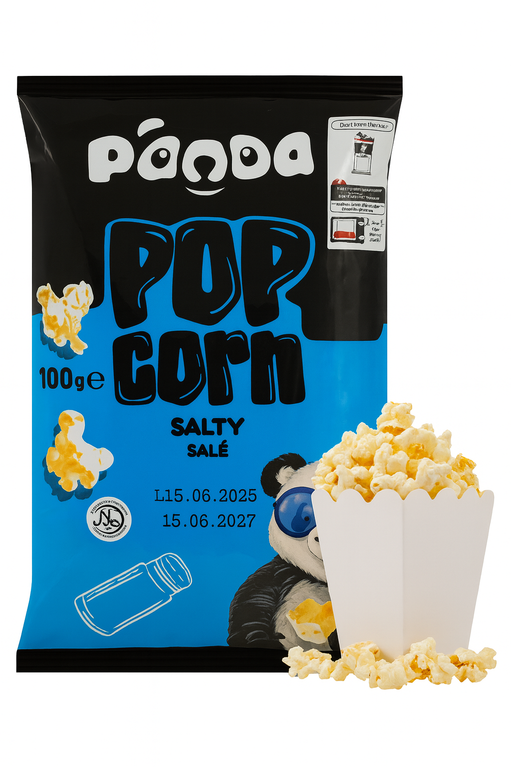 Panda Salty Popcorn (100g)