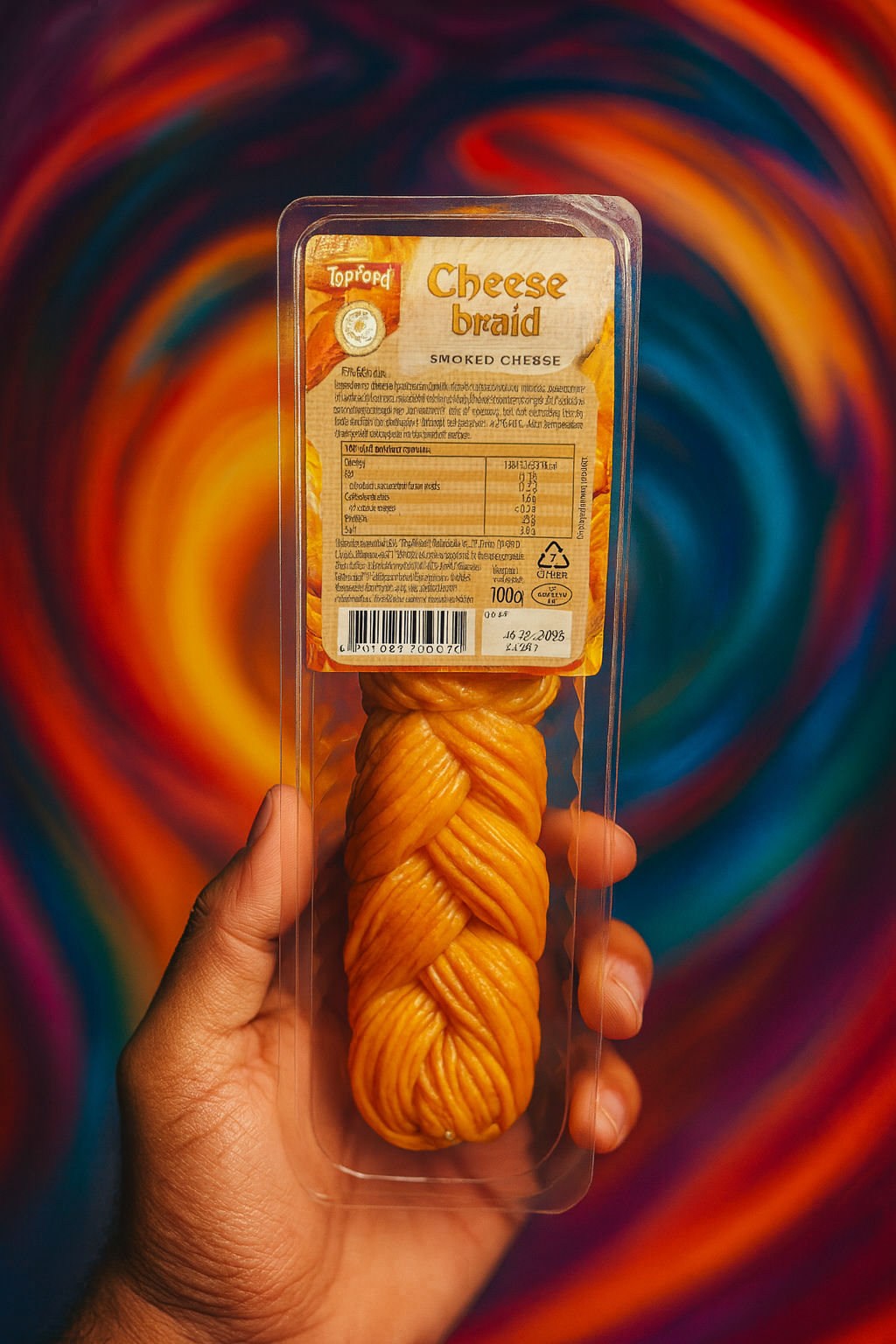 🧀 Top Food Cheese Braid – Premium Smoked Cheese (100g)