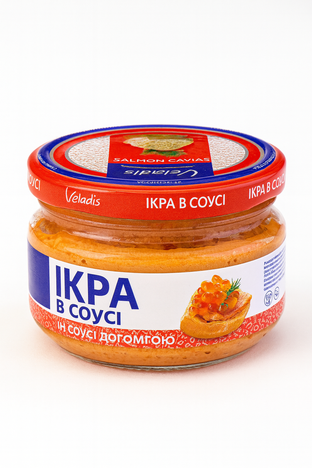 🐟 Veladis Salmon Caviar in Sauce – Premium Seafood Spread (Glass Jar)