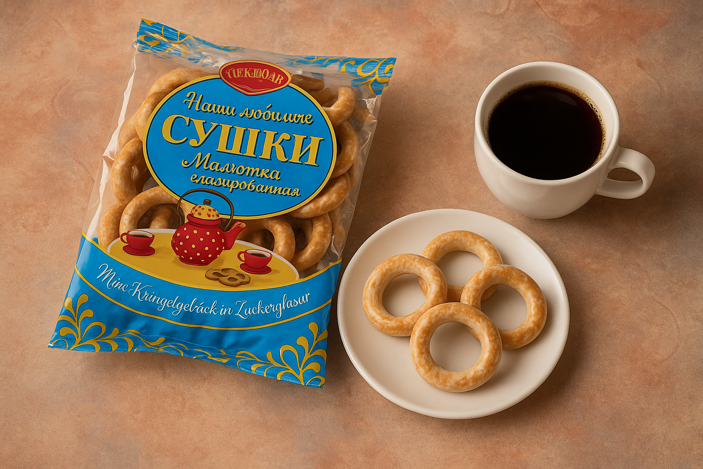 Mini Glazed Sushki Rings – Traditional Tea Snack Crispy • Lightly Sweet • Perfect with Coffee or Tea