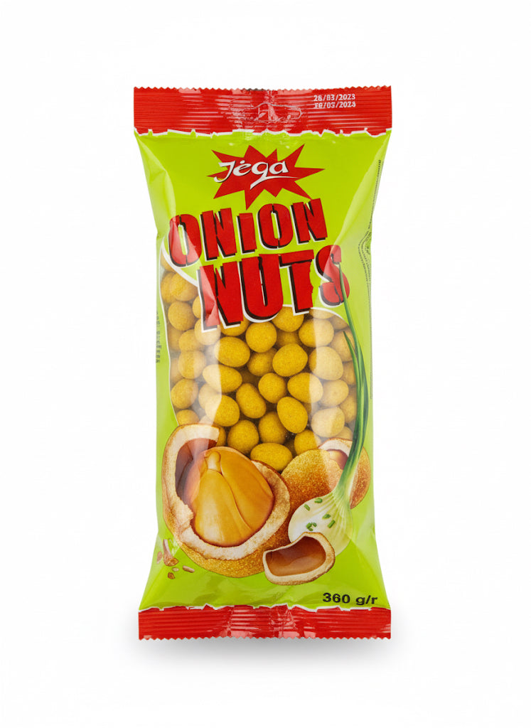 Tega Onion Nuts – Crunchy Roasted Snack with Savoury Onion Flavour (360g)