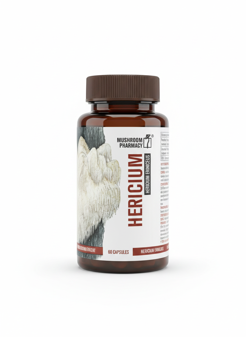Hericium (Lion’s Mane) Mushroom Capsules – 60 Capsules | Herbal Dietary Supplement