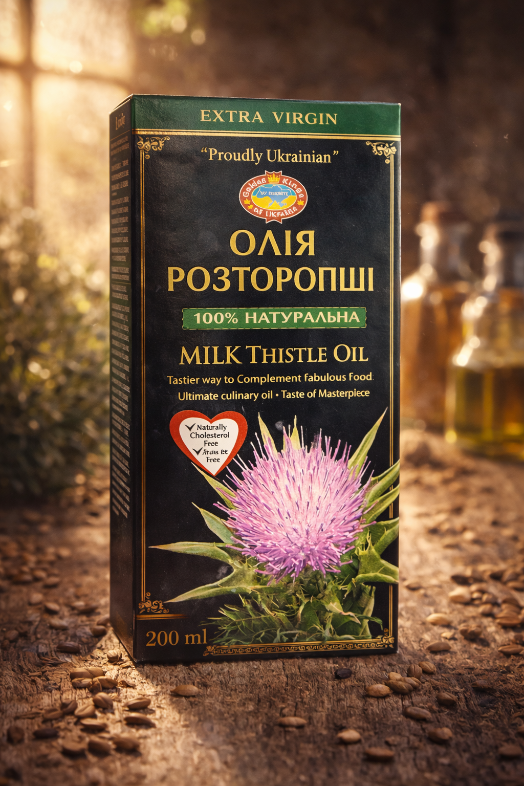 MAK Be Ukrainian Milk Thistle Oil natural supplement 200ml extra virgin cold pressed package