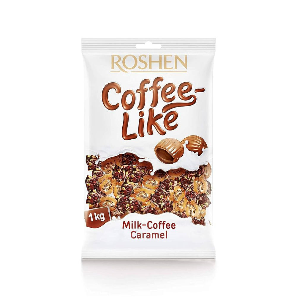 ROSHEN Coffee-Like Milk-Coffee Hard Caramels – 1 kg