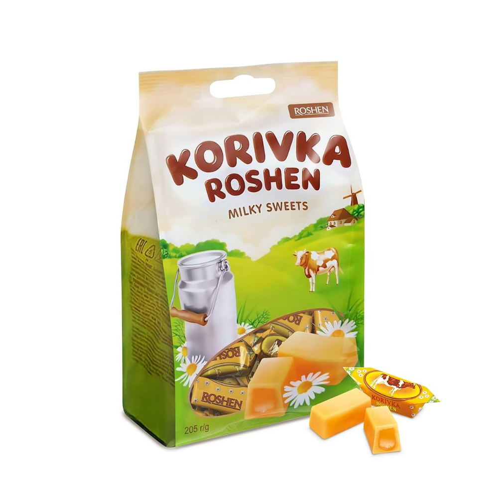 ROSHEN Korivka Milk Fudge Candy – 378 g (14 pieces)