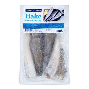 Frozen headless Hake fish