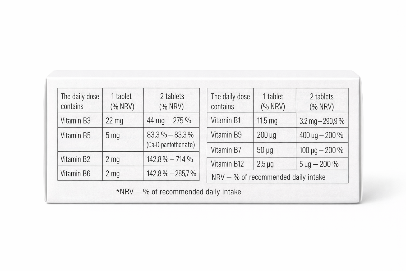 GoldenPharm B-Complex Vitamin Tablets 30 pack natural supplement package
