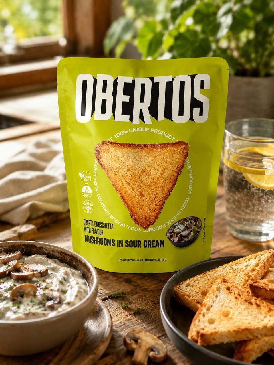 Obertos Bruschetta Mushrooms in Sour Cream 70g