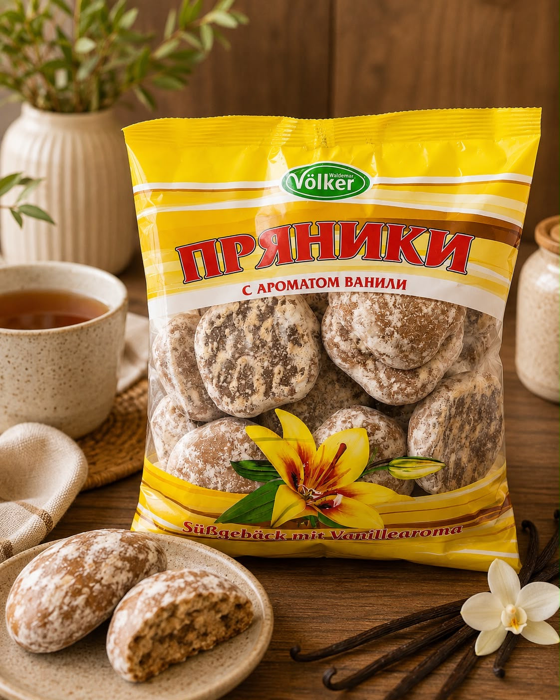 Waldemar Völker Pryanik Vanilla-Flavoured Sweet Pastries 400g