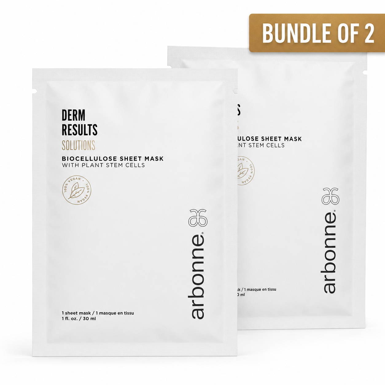 Arbonne Derm Results Solutions Biocellulose Sheet Mask – Bundle of 2