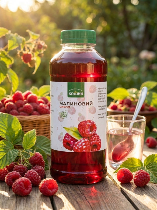 Organic Ukrainian Raspberry Syrup – Homemade, Natural, GMO-Free Berry Concentrate