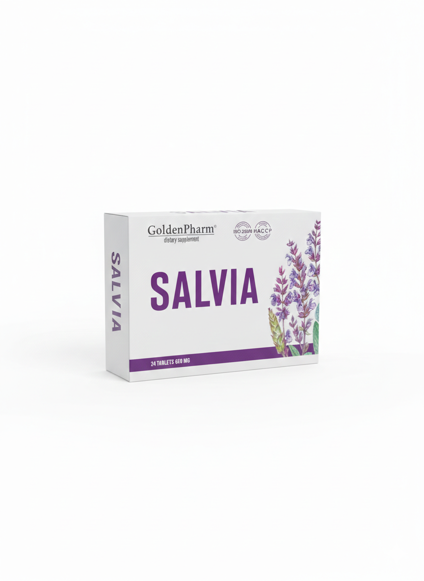 Salvia Tablets – 24 Tablets (560 mg) | Herbal Throat & Oral Health Support