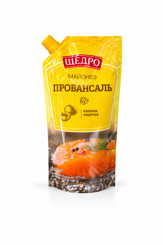 Shchedro Provencal Mayonnaise 67% 300g – Ukrainian Classic Mayo