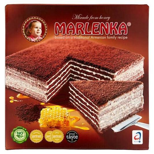 Marlenka cocoa and honey cake
