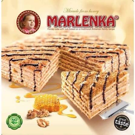 Marlenka classic honey cake