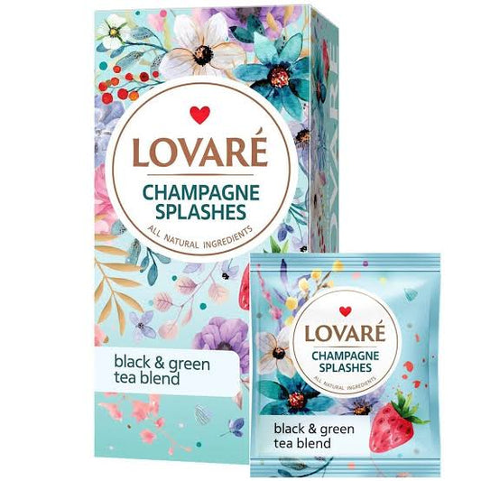 Ukrainian Natural Black & Green Tea Blend LOVARE Champagne Splashes