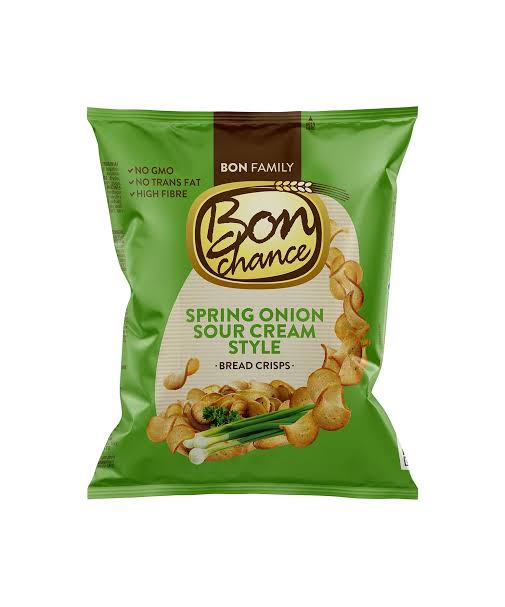 BON CHANCE SPRING ONION & SOUR CREAM Flavor Baked Bread Crisps Snacks