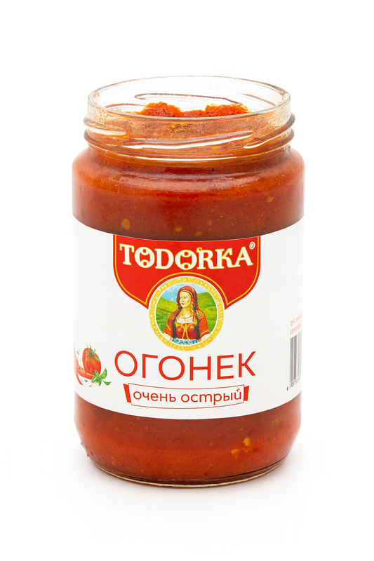 Todorka Ogonyok Hot Pepper Spread (Огонек Очень Острый) – 500g