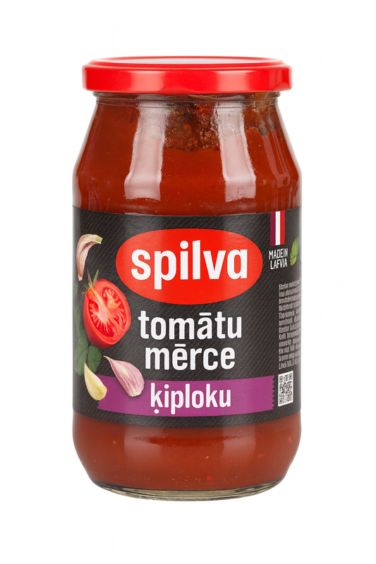 Spilva Tomato Sauce with Garlic (Tomātu Mērce Ķiploku) – 500g