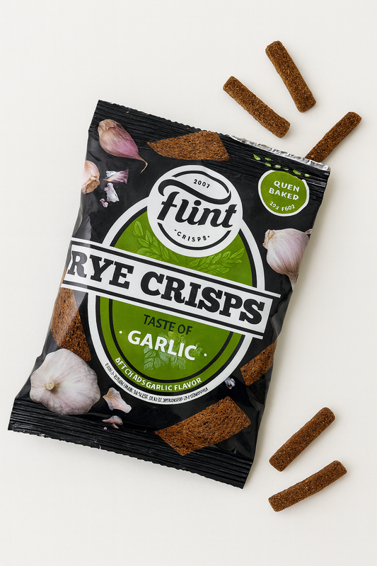 Flint Rye Crisps – Garlic Flavor (70g)