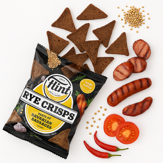 Flint Rye Crisps – Bavarian Sausages Flavor (70g)