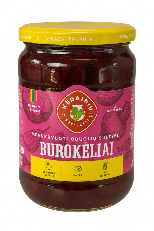 🥗 Kėdainių Konservai – Burokėliai (Beetroot in Apple Juice) 520g / 320g