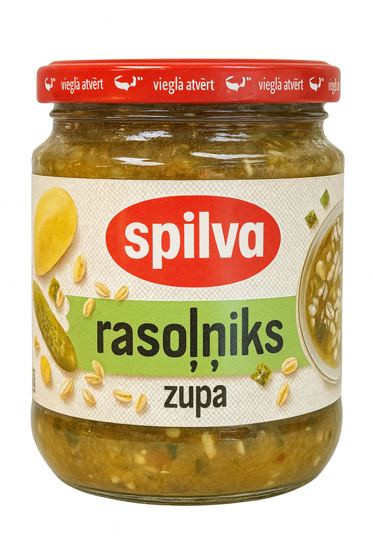 🥣 Spilva – Rasoļņiks Zupa (Pickle Barley Soup) 480g
