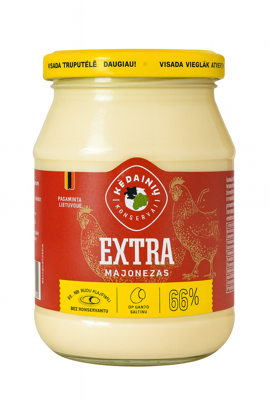 🥄 Kėdainių Konservai – Extra Majonezas (Extra Mayonnaise 66%) 700g