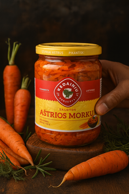 🥕 Kėdainių Konservai – Šalotos Aštrios Morkų (Spicy Carrot Salad)