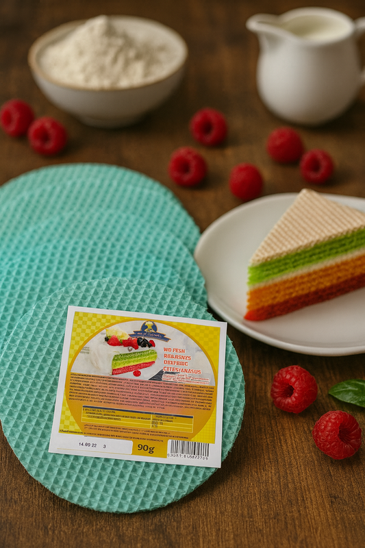🎂 Vecla Bekereja – “Trīs Krāsu” Wafer Sheets for Cakes (90 g)