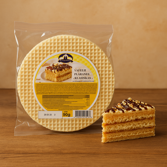 🍰 Vecla Bekereja – “Klasiskās” Wafer Sheets for Cakes (90 g)