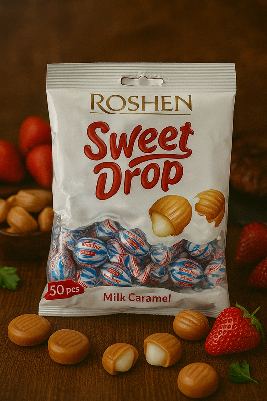 🍬 Roshen – Sweet Drop Milk Caramel Candies (50 pcs)