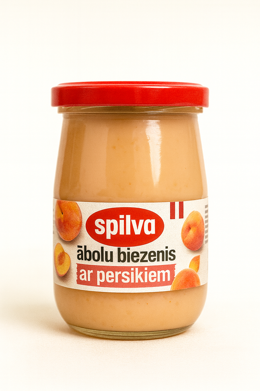 🍑 Spilva – Apple & Peach Puree (Ābolu Biezenis ar Persikiem)