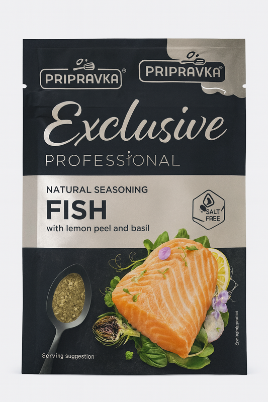 Pripravka Exclusive Professional – Fish Seasoning with Lemon Peel & Basil (40g)