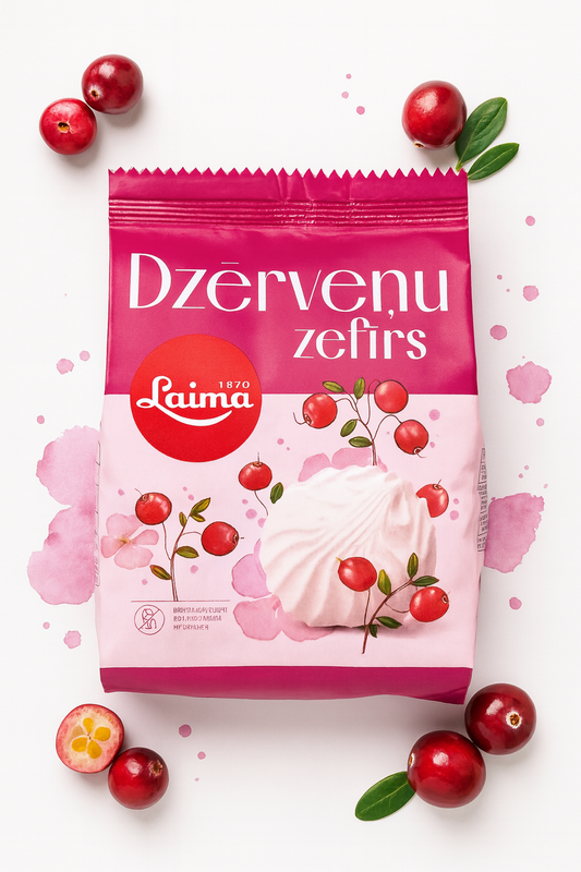Laima Dzērveņu Zefīrs – Cranberry Marshmallow Delight