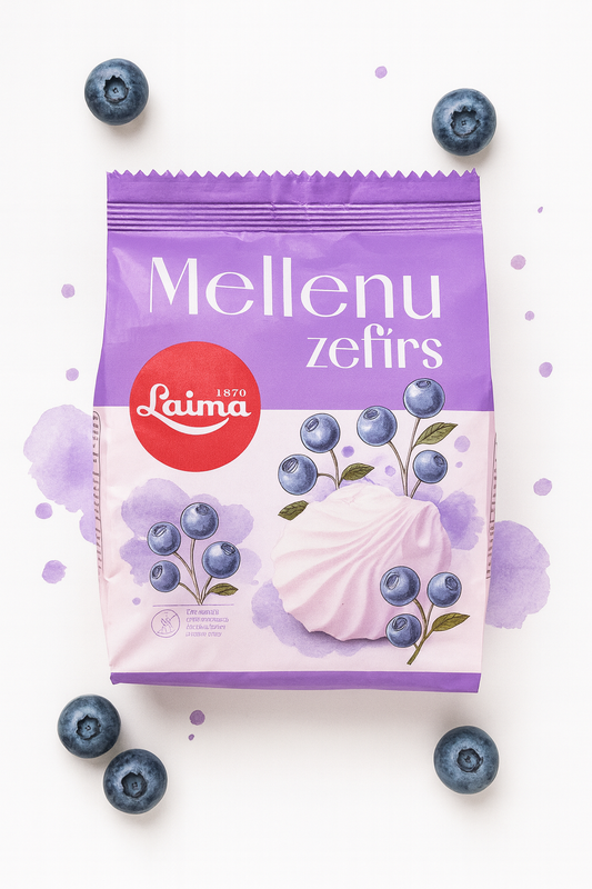 Laima Melleņu Zefīrs – Blueberry Marshmallow | Latvian Gourmet Sweet