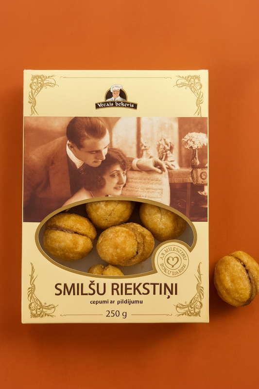 Vecais Beķeris Smilšu Riekstiņi – Traditional Filled Walnut Cookies