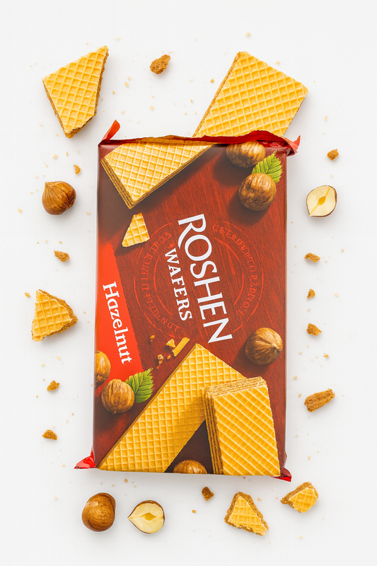 Roshen Hazelnut Wafers – Smooth, Nutty & Delightfully Crisp