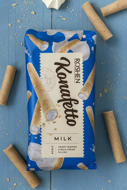 Roshen Konafetto Milk – Crispy Wafers with Creamy Filling