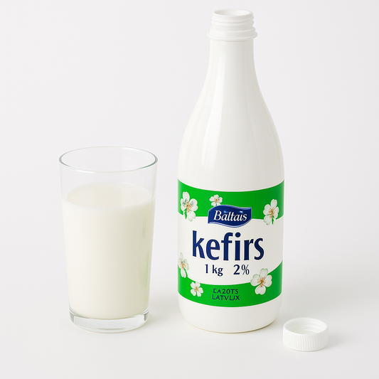 Baltais Kefirs 2% – 1kg Bottle