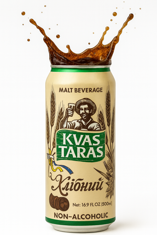 Kvas Taras – Traditional Non-Alcoholic Malt Beverage (500 ml)