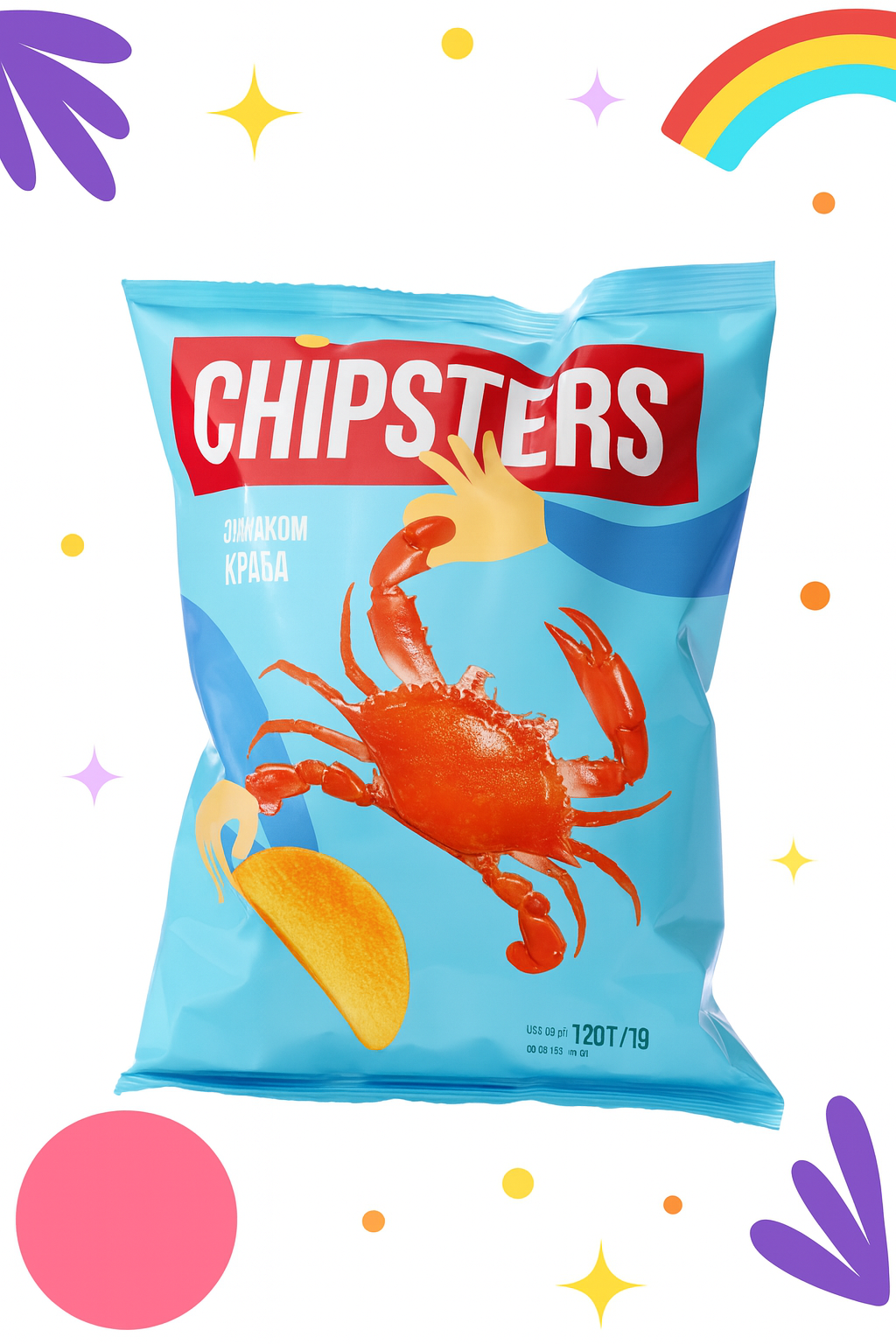 Chipsters Crab Flavored Potato Chips – 120g