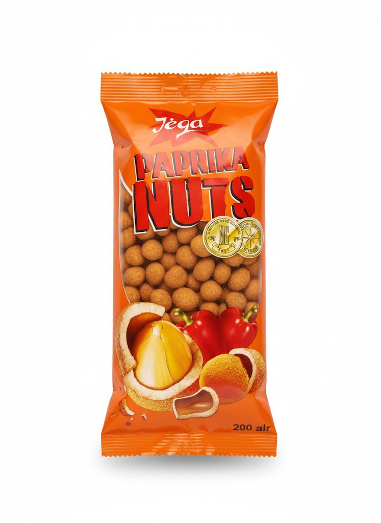 Tega Paprika Nuts – Crunchy Roasted Snack with Spicy Paprika Flavour (200g)